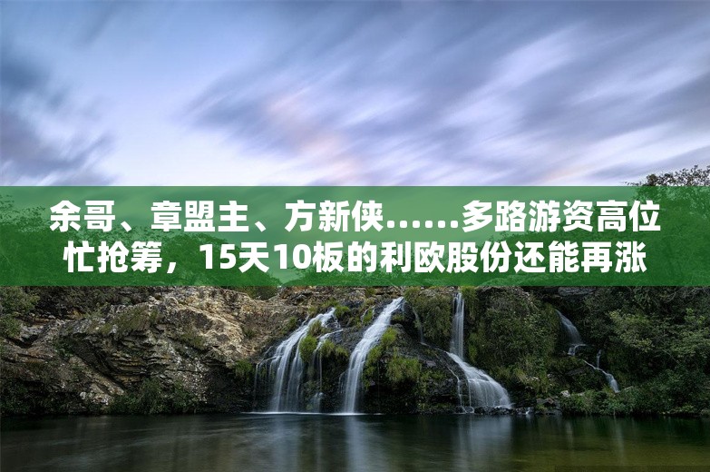 余哥、章盟主、方新侠......多路游资高位忙抢筹，15天10板的利欧股份还能再涨吗？