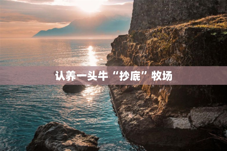 认养一头牛“抄底”牧场