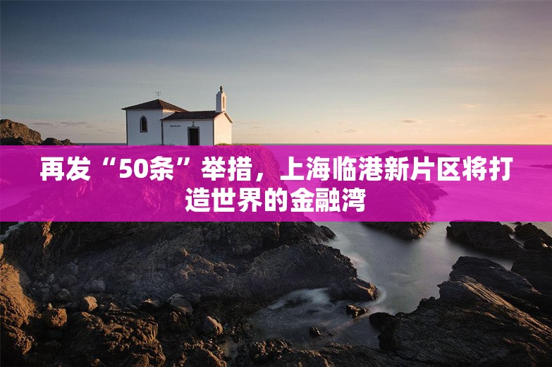 再发“50条”举措，上海临港新片区将打造世界的金融湾