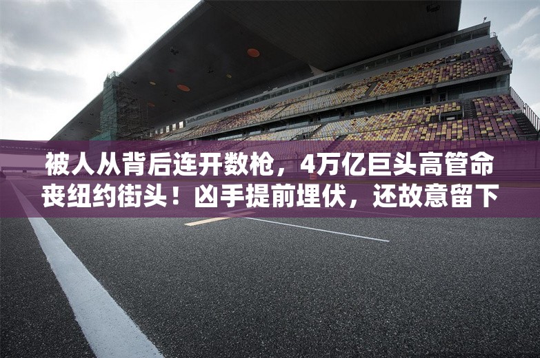 被人从背后连开数枪，4万亿巨头高管命丧纽约街头！凶手提前埋伏，还故意留下3个词，全脸照已曝光！死者妻子发声