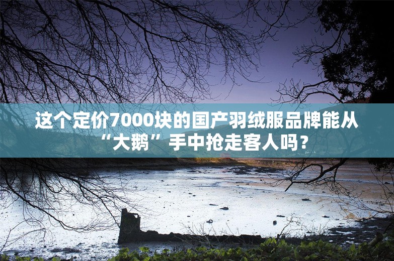 这个定价7000块的国产羽绒服品牌能从“大鹅”手中抢走客人吗？