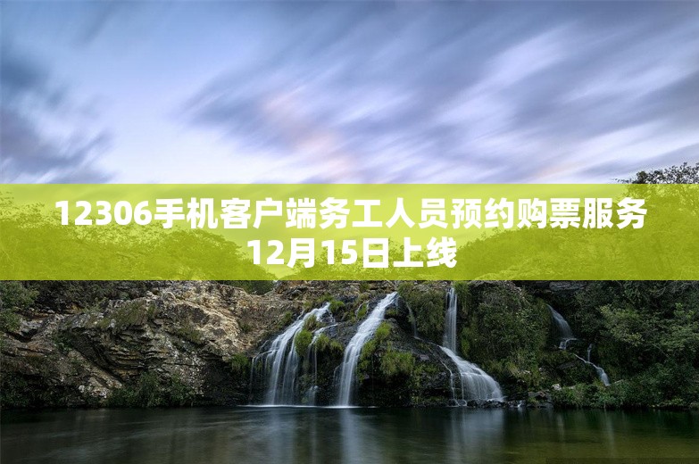 12306手机客户端务工人员预约购票服务12月15日上线