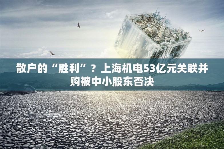 散户的“胜利”？上海机电53亿元关联并购被中小股东否决