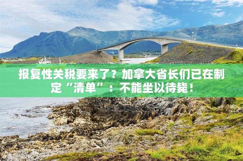 报复性关税要来了？加拿大省长们已在制定“清单”：不能坐以待毙！