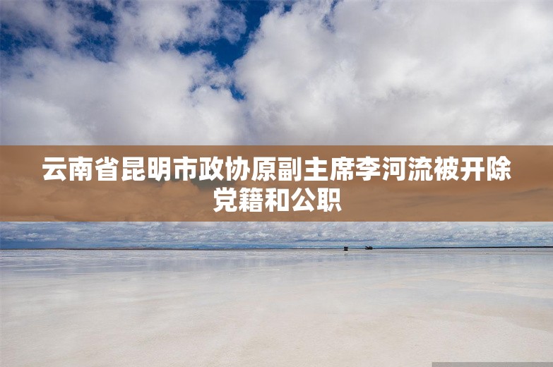 云南省昆明市政协原副主席李河流被开除党籍和公职