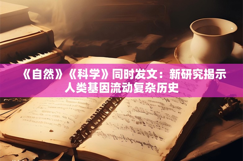 《自然》《科学》同时发文：新研究揭示人类基因流动复杂历史