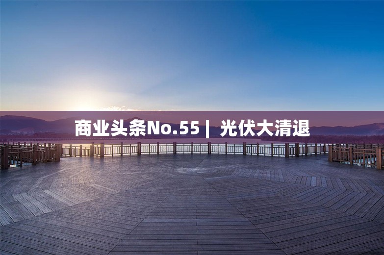 商业头条No.55 |  光伏大清退