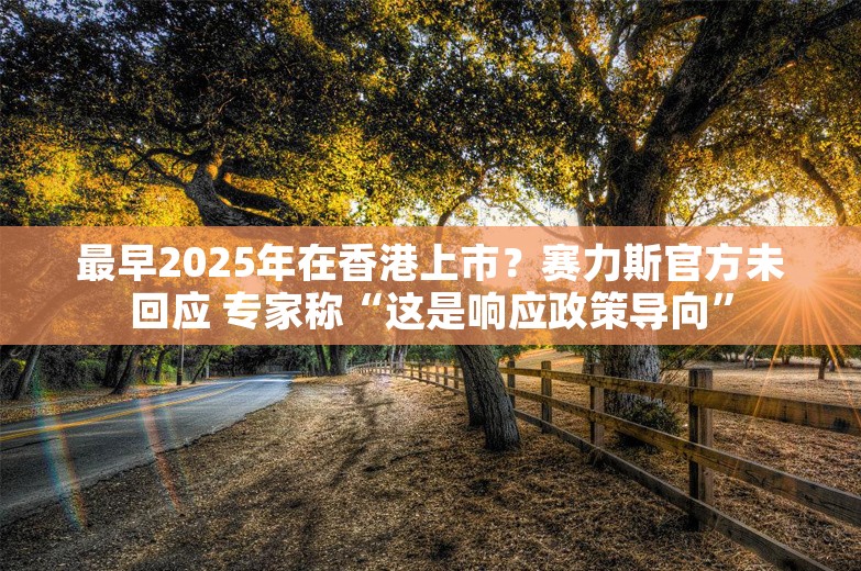 最早2025年在香港上市？赛力斯官方未回应 专家称“这是响应政策导向”