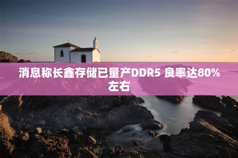 消息称长鑫存储已量产DDR5 良率达80%左右