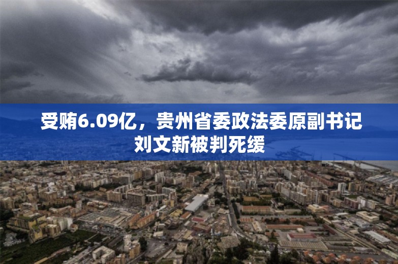  受贿6.09亿，贵州省委政法委原副书记刘文新被判死缓