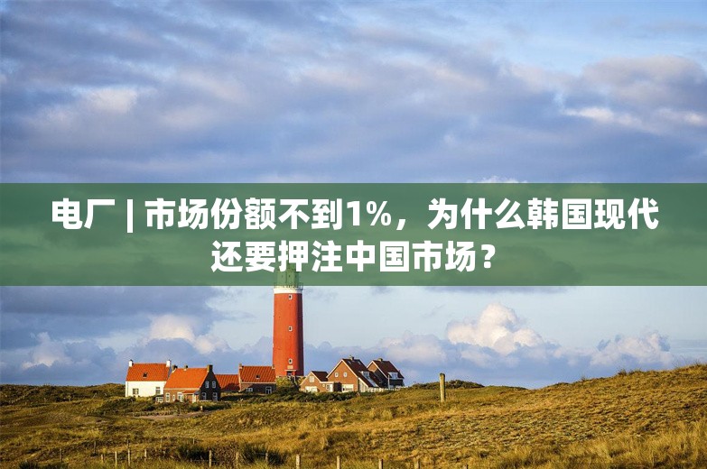 电厂 | 市场份额不到1%，为什么韩国现代还要押注中国市场？