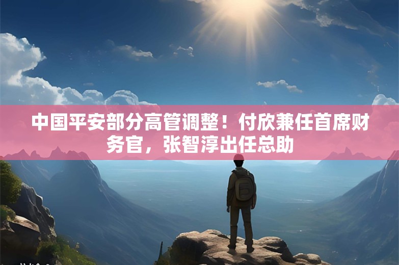 中国平安部分高管调整！付欣兼任首席财务官，张智淳出任总助