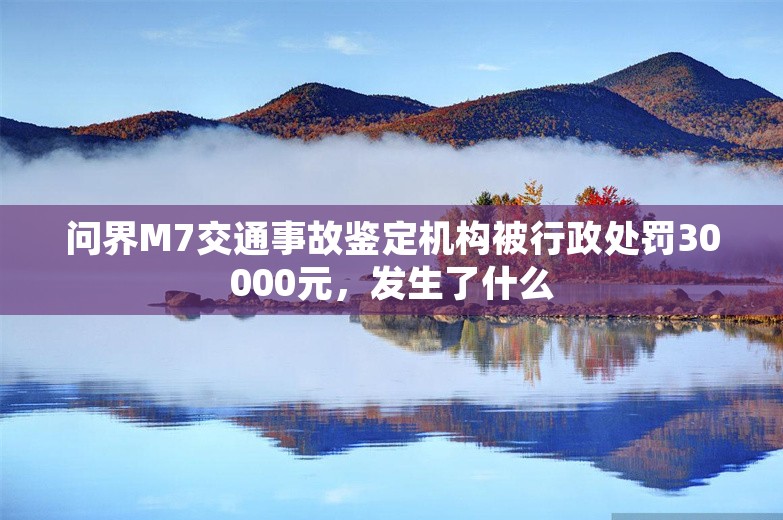 问界M7交通事故鉴定机构被行政处罚30000元，发生了什么