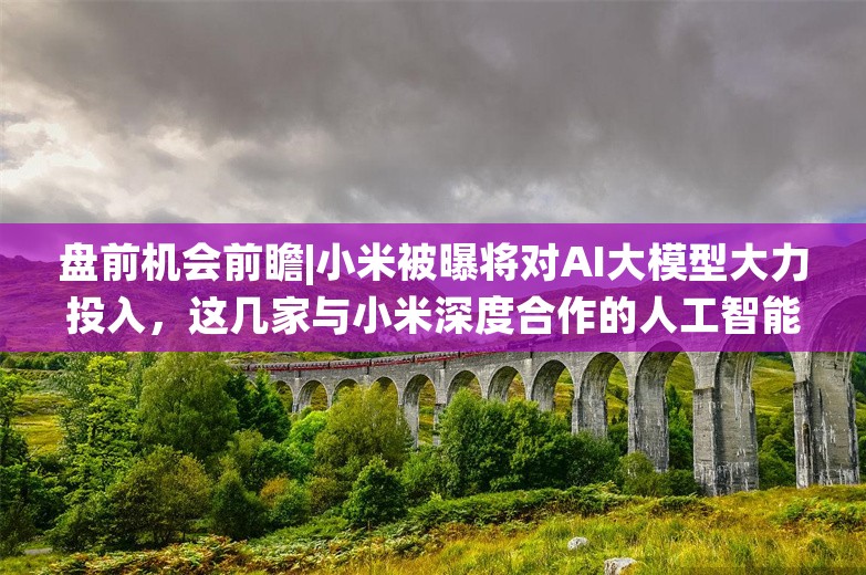 盘前机会前瞻|小米被曝将对AI大模型大力投入，这几家与小米深度合作的人工智能企业值得关注（附概念股）