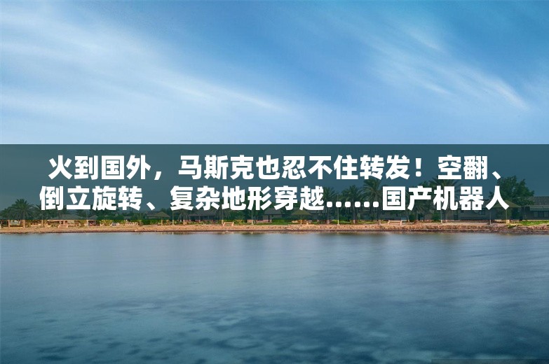 火到国外，马斯克也忍不住转发！空翻、倒立旋转、复杂地形穿越……国产机器人高难度动作看呆观众，厂家订单已遍及全球