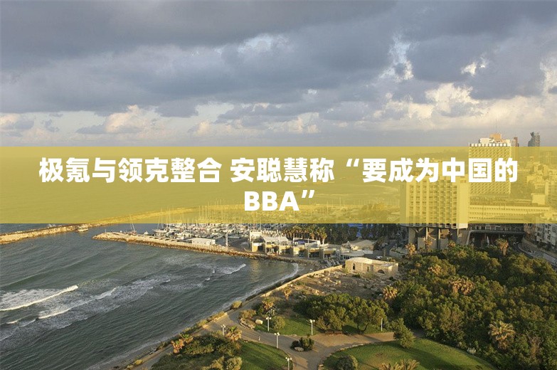 极氪与领克整合 安聪慧称“要成为中国的BBA”