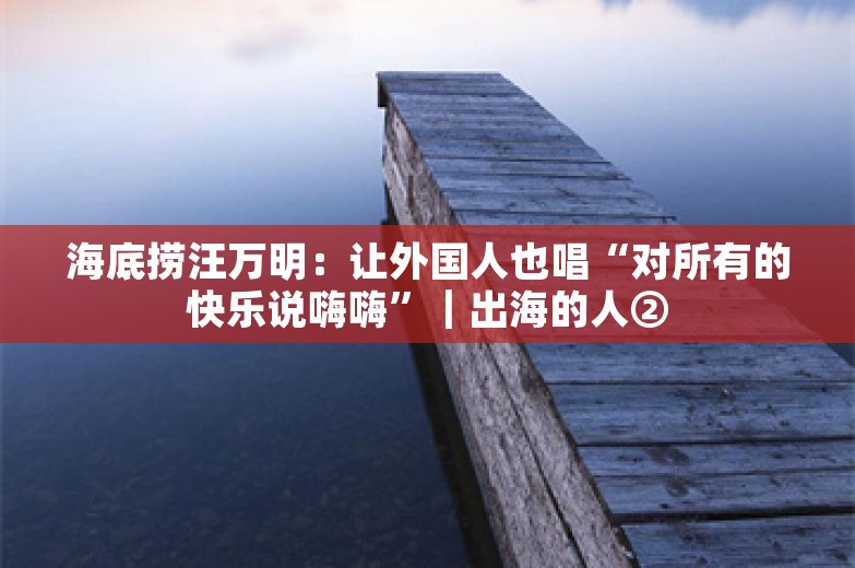 海底捞汪万明：让外国人也唱“对所有的快乐说嗨嗨”｜出海的人②