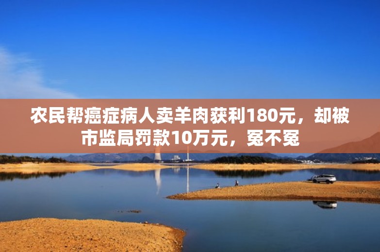 农民帮癌症病人卖羊肉获利180元，却被市监局罚款10万元，冤不冤