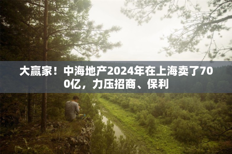 大赢家！中海地产2024年在上海卖了700亿，力压招商、保利