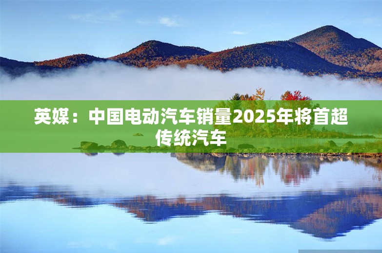 英媒：中国电动汽车销量2025年将首超传统汽车