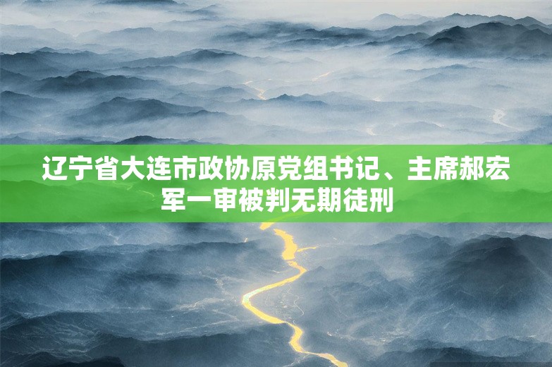 辽宁省大连市政协原党组书记、主席郝宏军一审被判无期徒刑