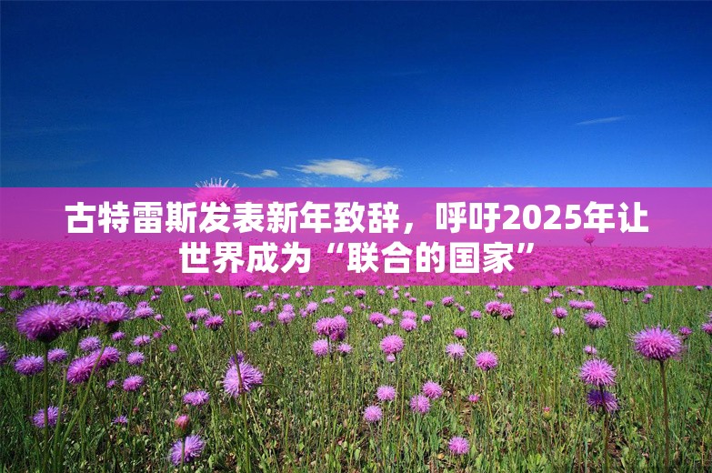 古特雷斯发表新年致辞，呼吁2025年让世界成为“联合的国家”