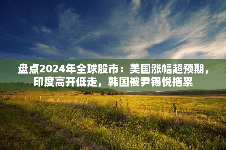 盘点2024年全球股市：美国涨幅超预期，印度高开低走，韩国被尹锡悦拖累