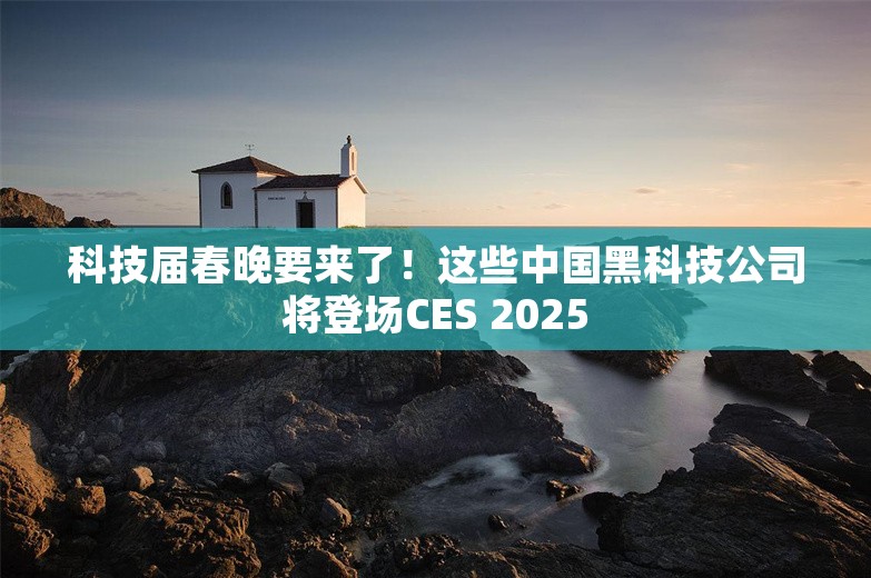 科技届春晚要来了！这些中国黑科技公司将登场CES 2025