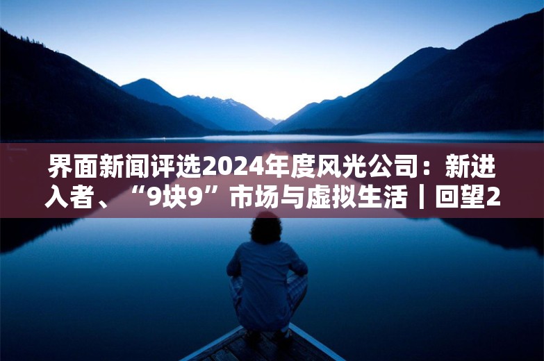 界面新闻评选2024年度风光公司：新进入者、“9块9”市场与虚拟生活｜回望2024