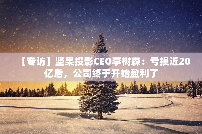 【专访】坚果投影CEO李树森：亏损近20亿后，公司终于开始盈利了