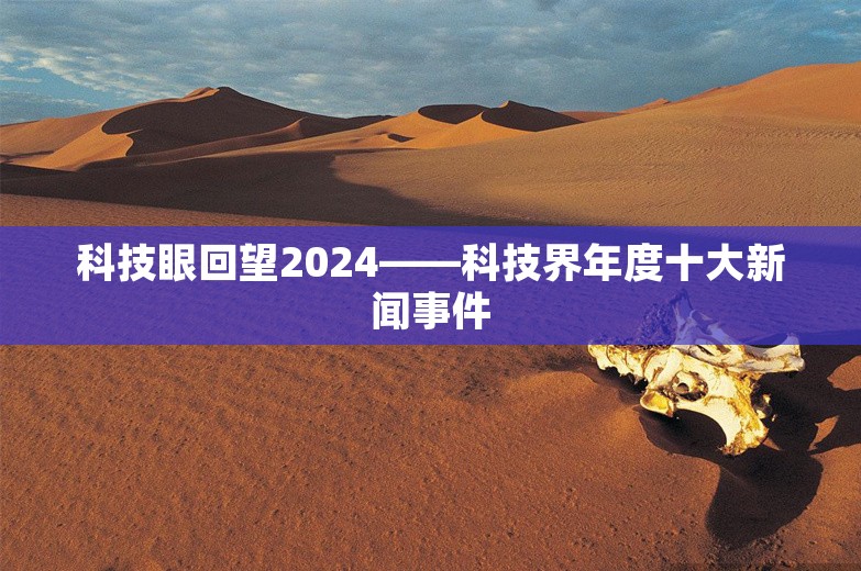 科技眼回望2024——科技界年度十大新闻事件