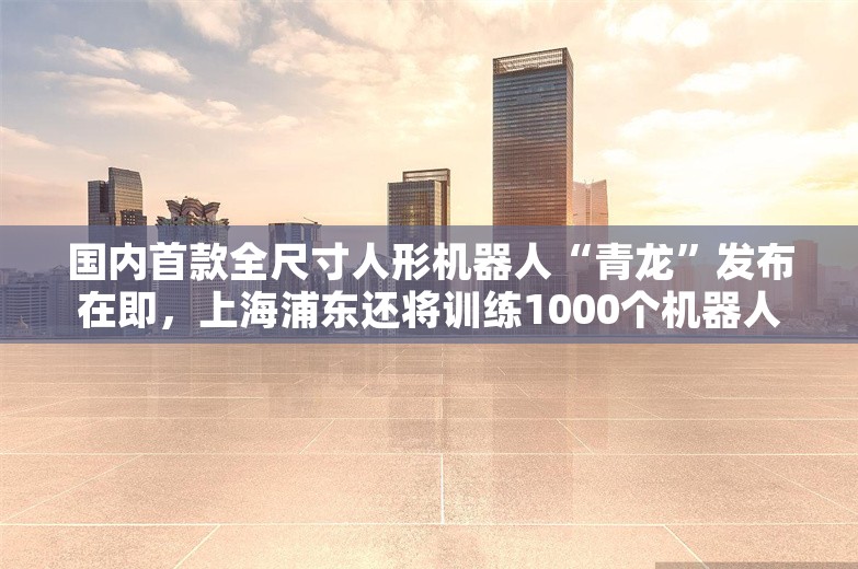 国内首款全尺寸人形机器人“青龙”发布在即，上海浦东还将训练1000个机器人