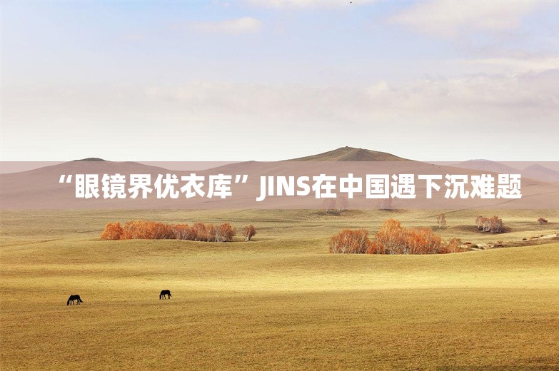 “眼镜界优衣库”JINS在中国遇下沉难题