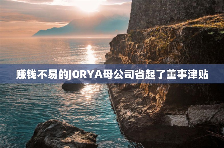 赚钱不易的JORYA母公司省起了董事津贴