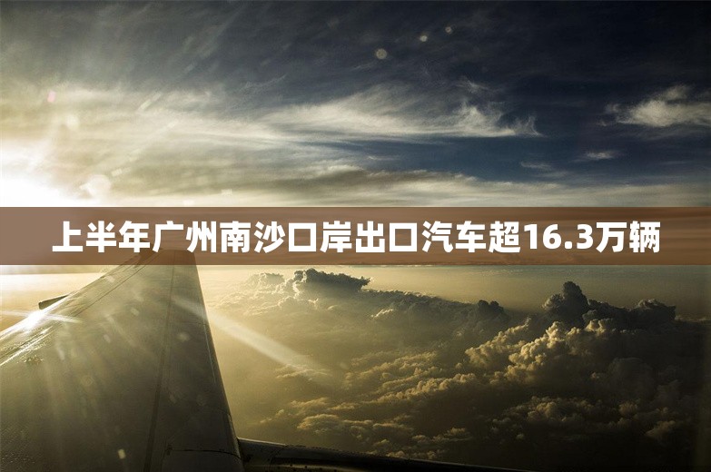 上半年广州南沙口岸出口汽车超16.3万辆