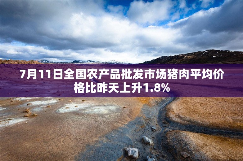 7月11日全国农产品批发市场猪肉平均价格比昨天上升1.8%