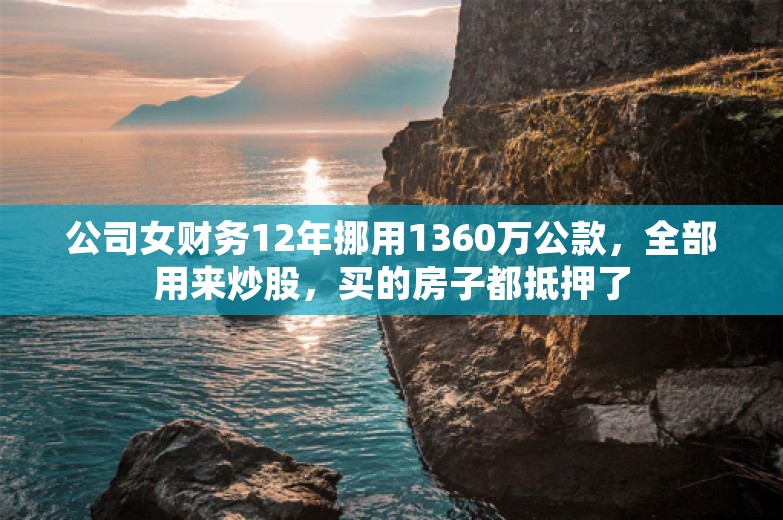 公司女财务12年挪用1360万公款，全部用来炒股，买的房子都抵押了