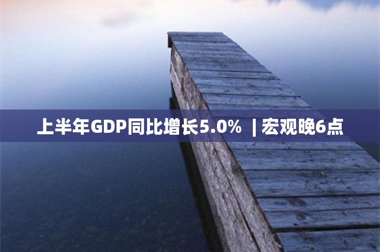 上半年GDP同比增长5.0%  | 宏观晚6点