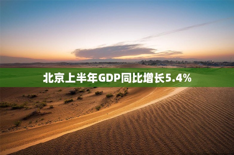 北京上半年GDP同比增长5.4%