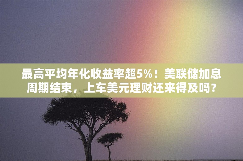 最高平均年化收益率超5%！美联储加息周期结束，上车美元理财还来得及吗？