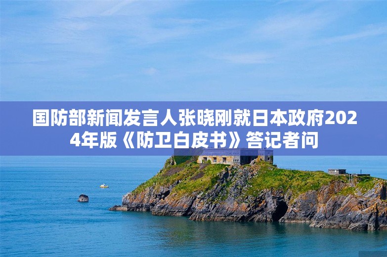 国防部新闻发言人张晓刚就日本政府2024年版《防卫白皮书》答记者问