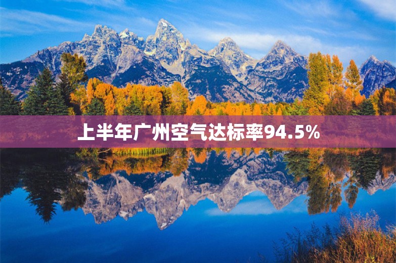 上半年广州空气达标率94.5%