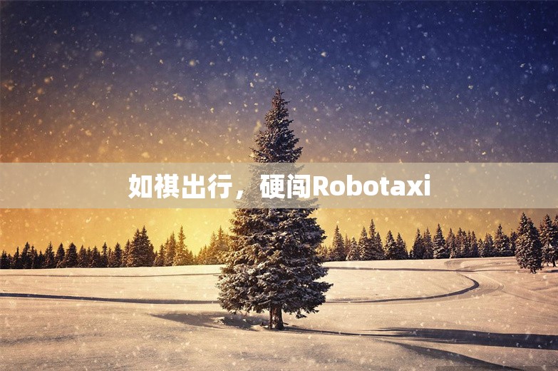 如祺出行，硬闯Robotaxi