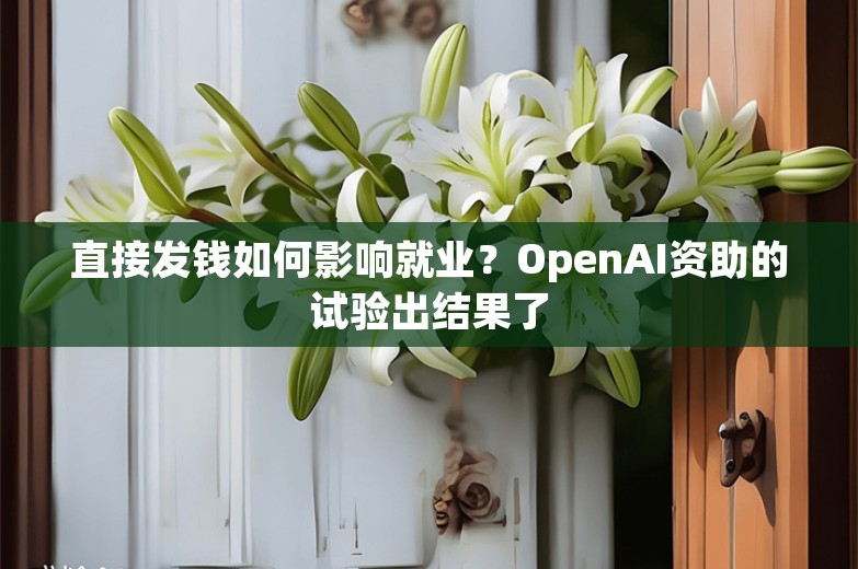 直接发钱如何影响就业？OpenAI资助的试验出结果了